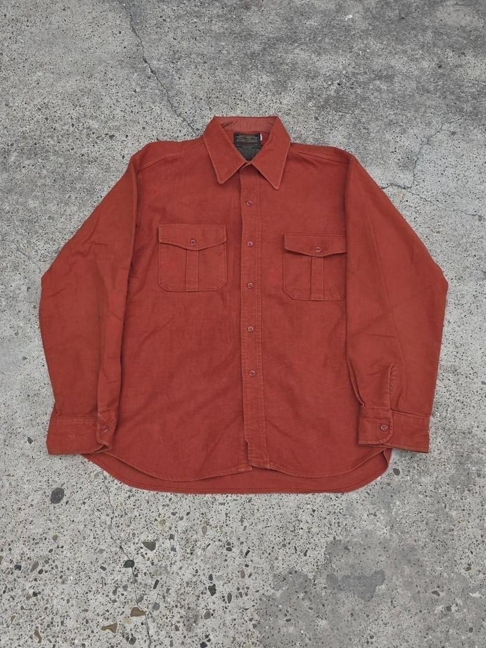 Vintage Eddie Bauer Rust Colored Long Sleeve Shirt Size XL